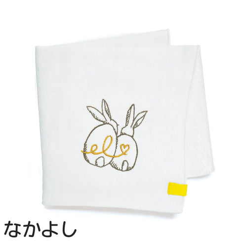my days 刺繍ガーゼハンカチ