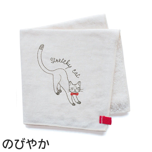 my days 刺繍ガーゼハンカチ