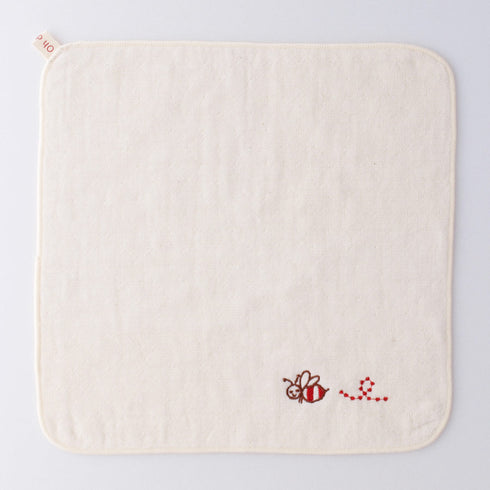 刺繍ガーゼハンカチ
