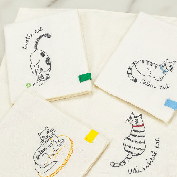 my days 刺繍ガーゼハンカチ
