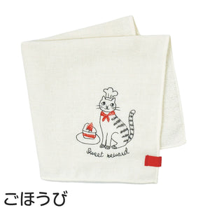 my days 刺繍ガーゼハンカチ