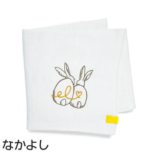my days 刺繍ガーゼハンカチ