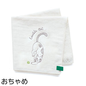 my days 刺繍ガーゼハンカチ