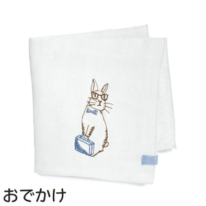 my days 刺繍ガーゼハンカチ