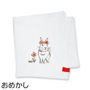 my days 刺繍ガーゼハンカチ
