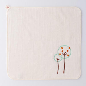 刺繍ガーゼハンカチ