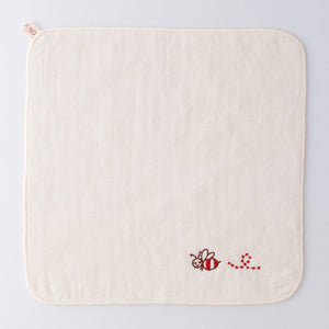刺繍ガーゼハンカチ