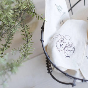 my days 刺繍ガーゼハンカチ